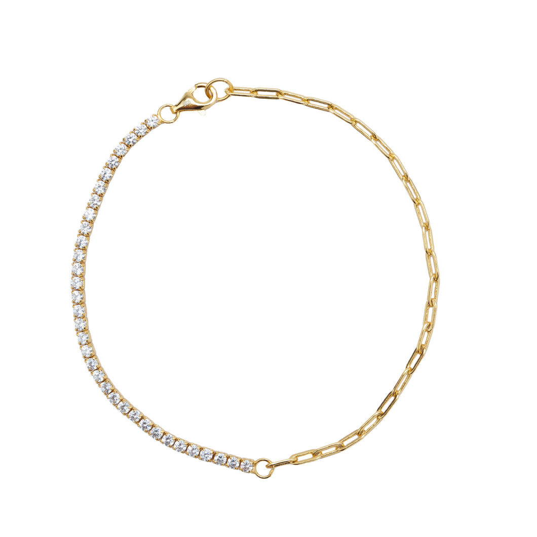 Half & Half Gold Bracelet