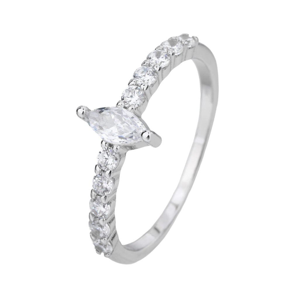 Silver Marquise Ring