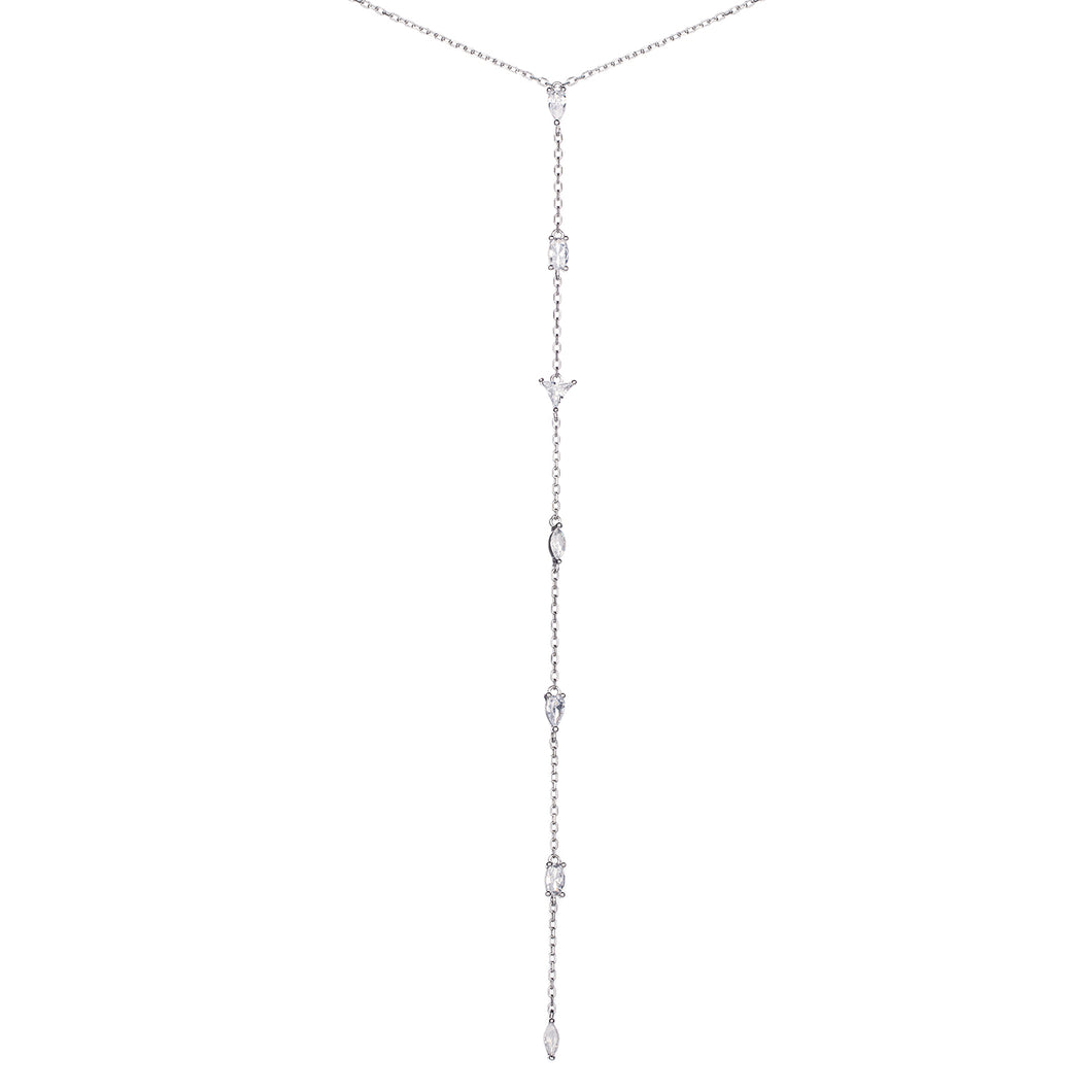 Silver Lariat Necklace