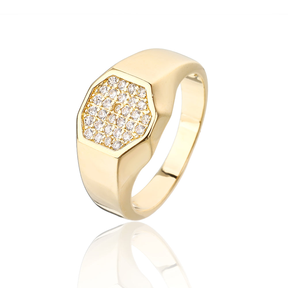 Gold Geo Glow Ring