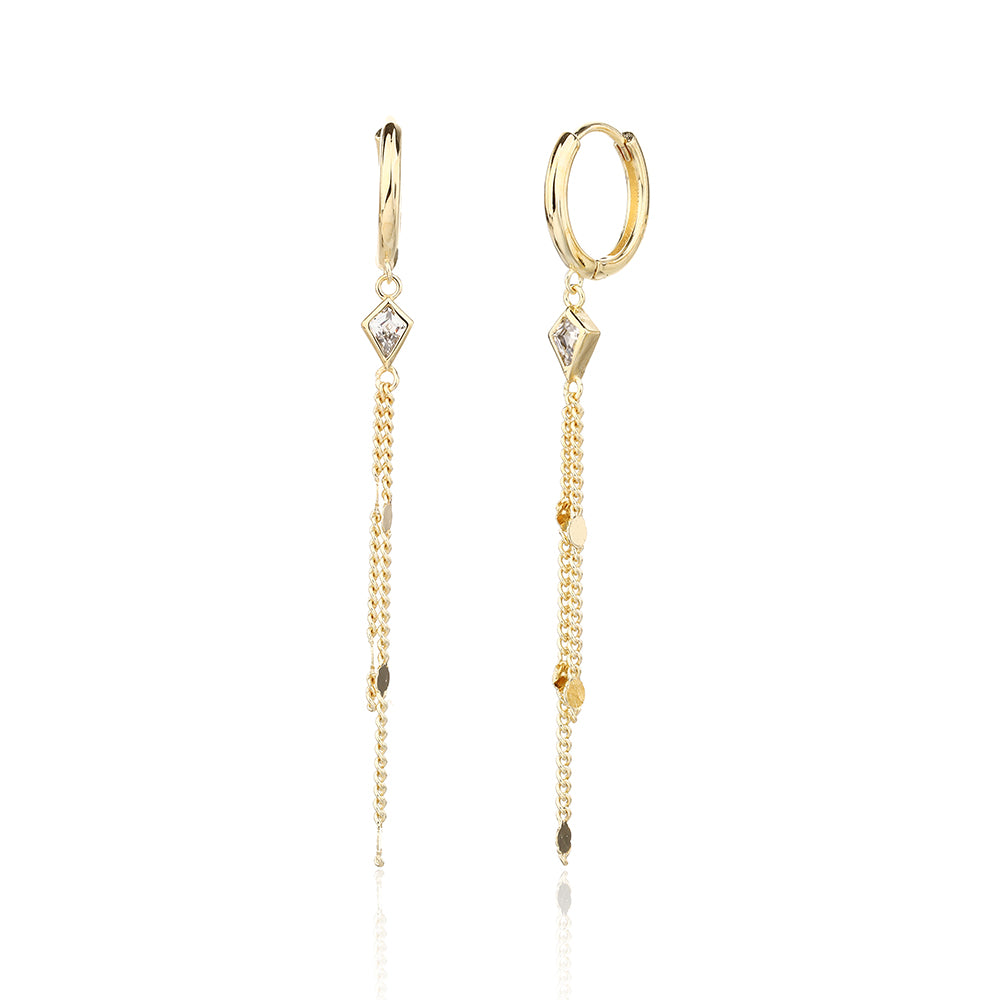 Golden Glimmer Hoops