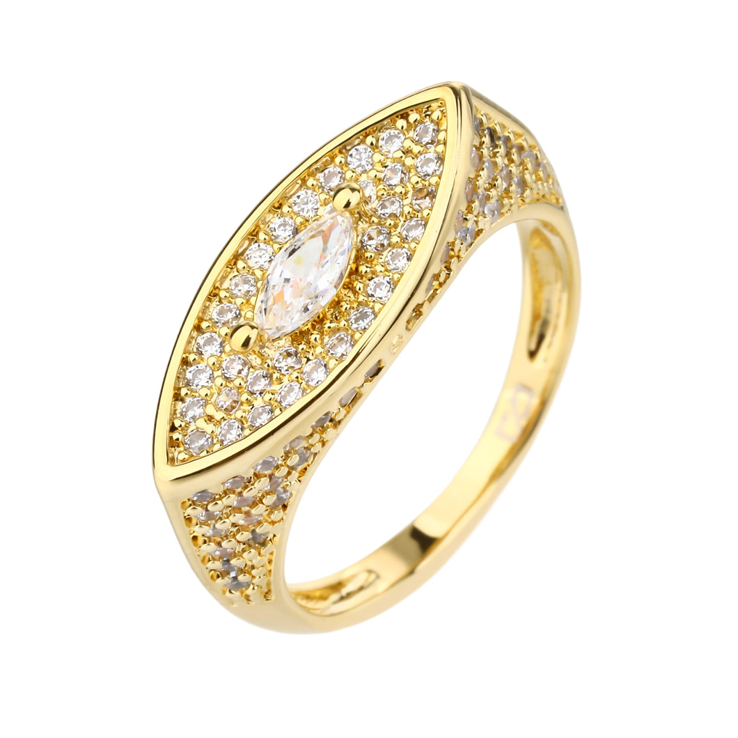 Gold Marquise Glow Ring