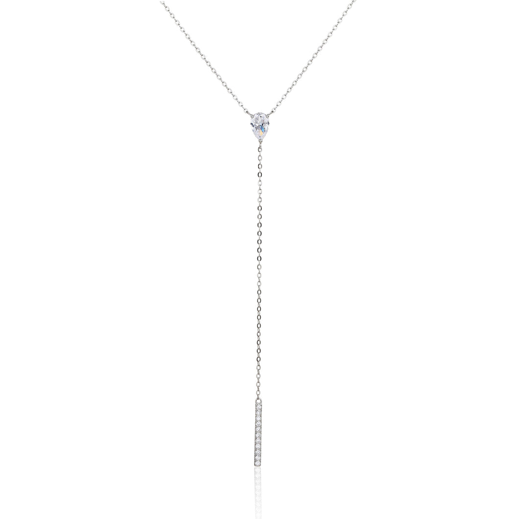 Silver Vera Drop Necklace