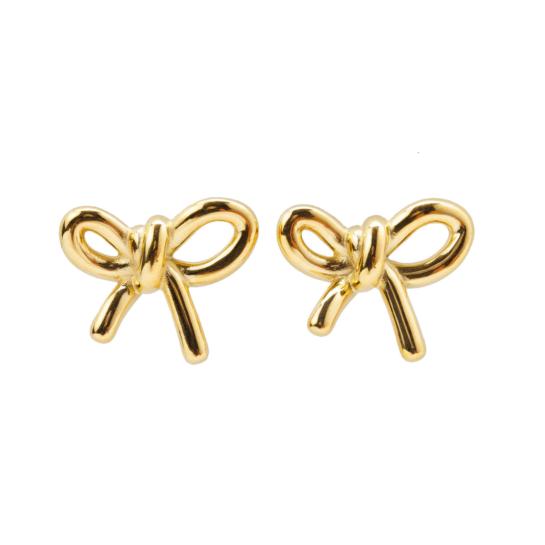 Gold Bow Earrings