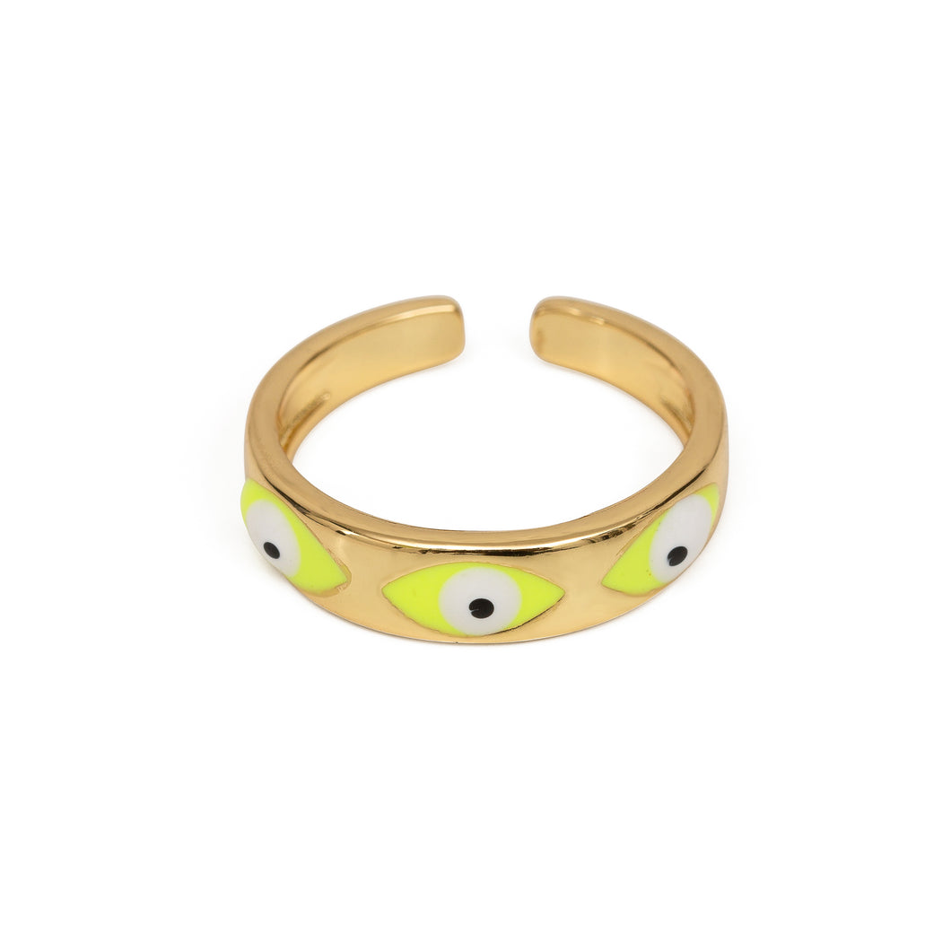 Protection Evil Eye Yellow Ring