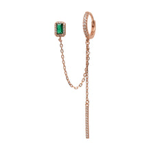 Load image into Gallery viewer, Double Chain Rose Gold Earring
