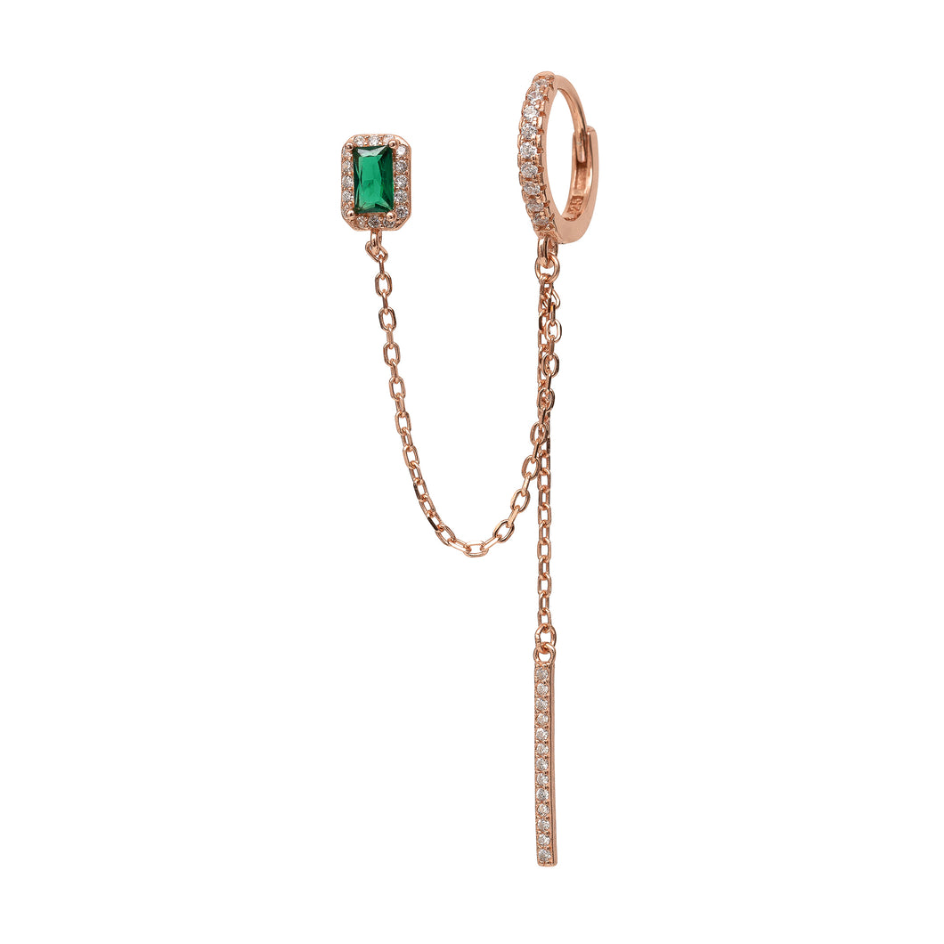 Double Chain Rose Gold Earring