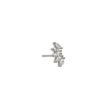 Load image into Gallery viewer, Silver Marquise Helix Earring
