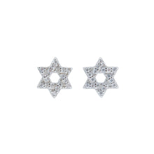 Load image into Gallery viewer, Star of David Silver Stud Earrings
