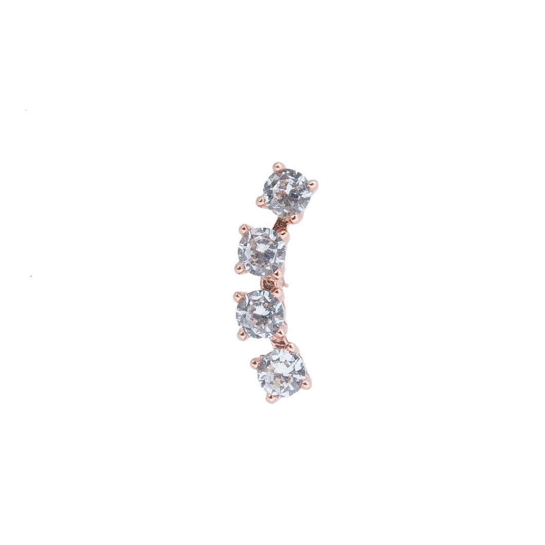 Rose Cubic Stud Earring