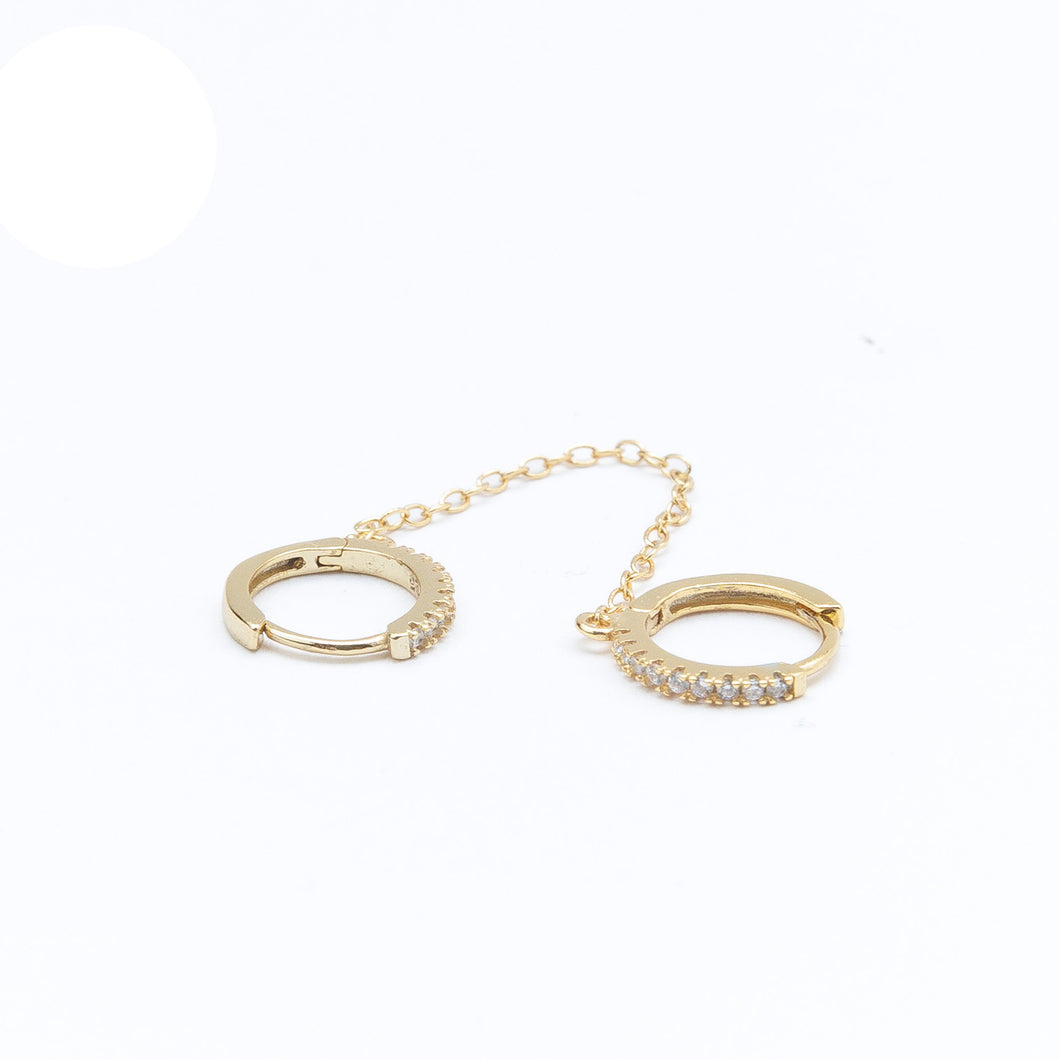 Double Hoop Gold Earring