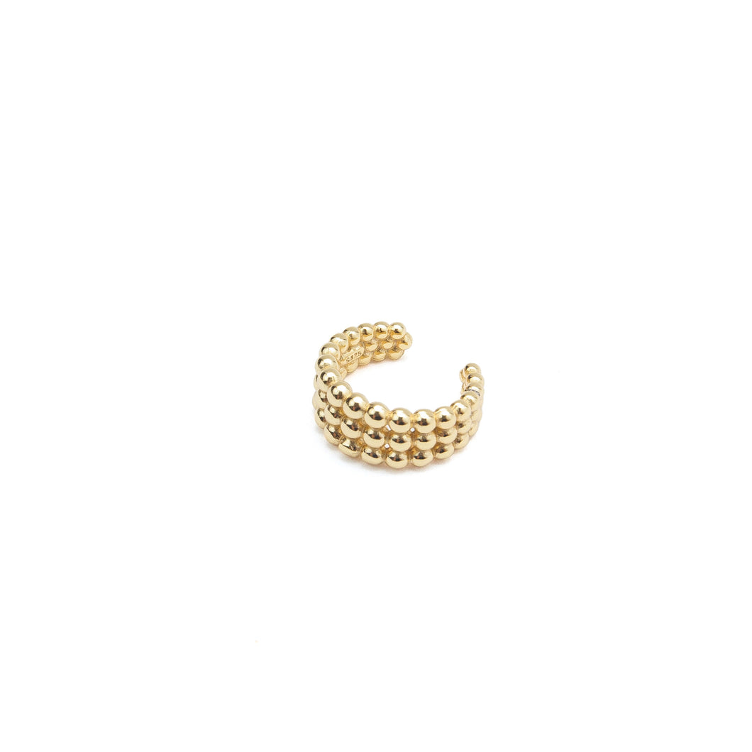 Gold Beaded Ear Cuff