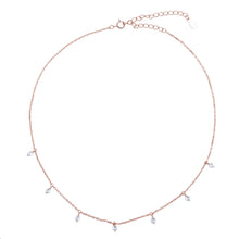 Load image into Gallery viewer, Rose Gold Delicate Drops Necklace
