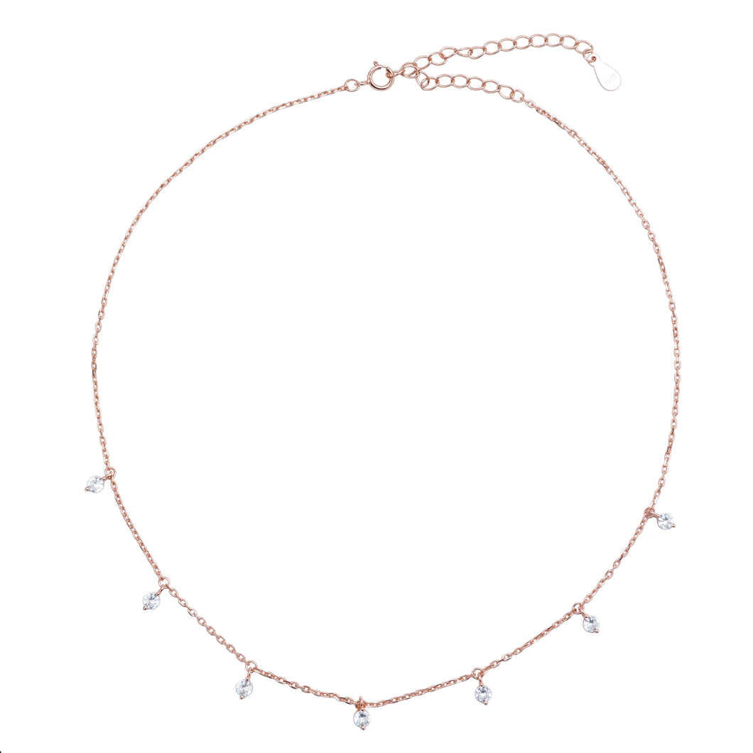 Rose Gold Delicate Drops Necklace