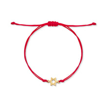 Load image into Gallery viewer, Red Cord Star of David Bracelet
