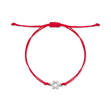 Load image into Gallery viewer, Red Cord Star of David Bracelet
