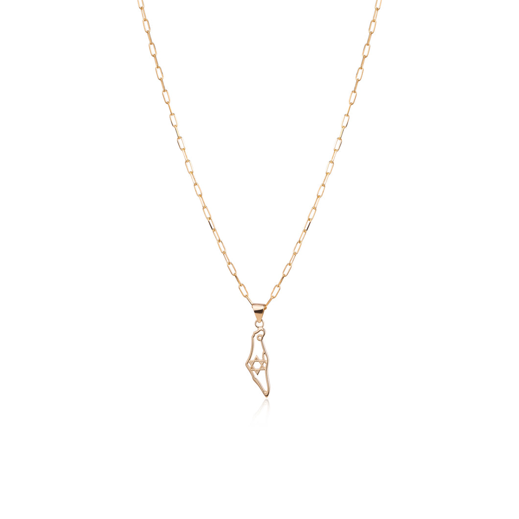 Map of Israel Necklace