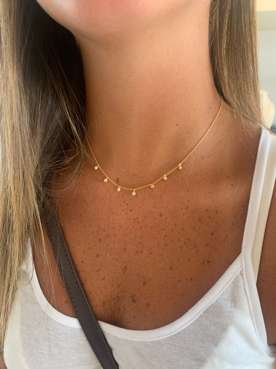 Gold Delicate Drops Necklace