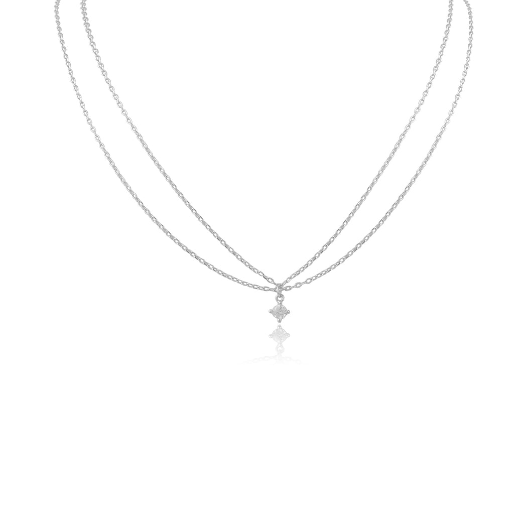 Delicate Solitaire Chocker Necklace