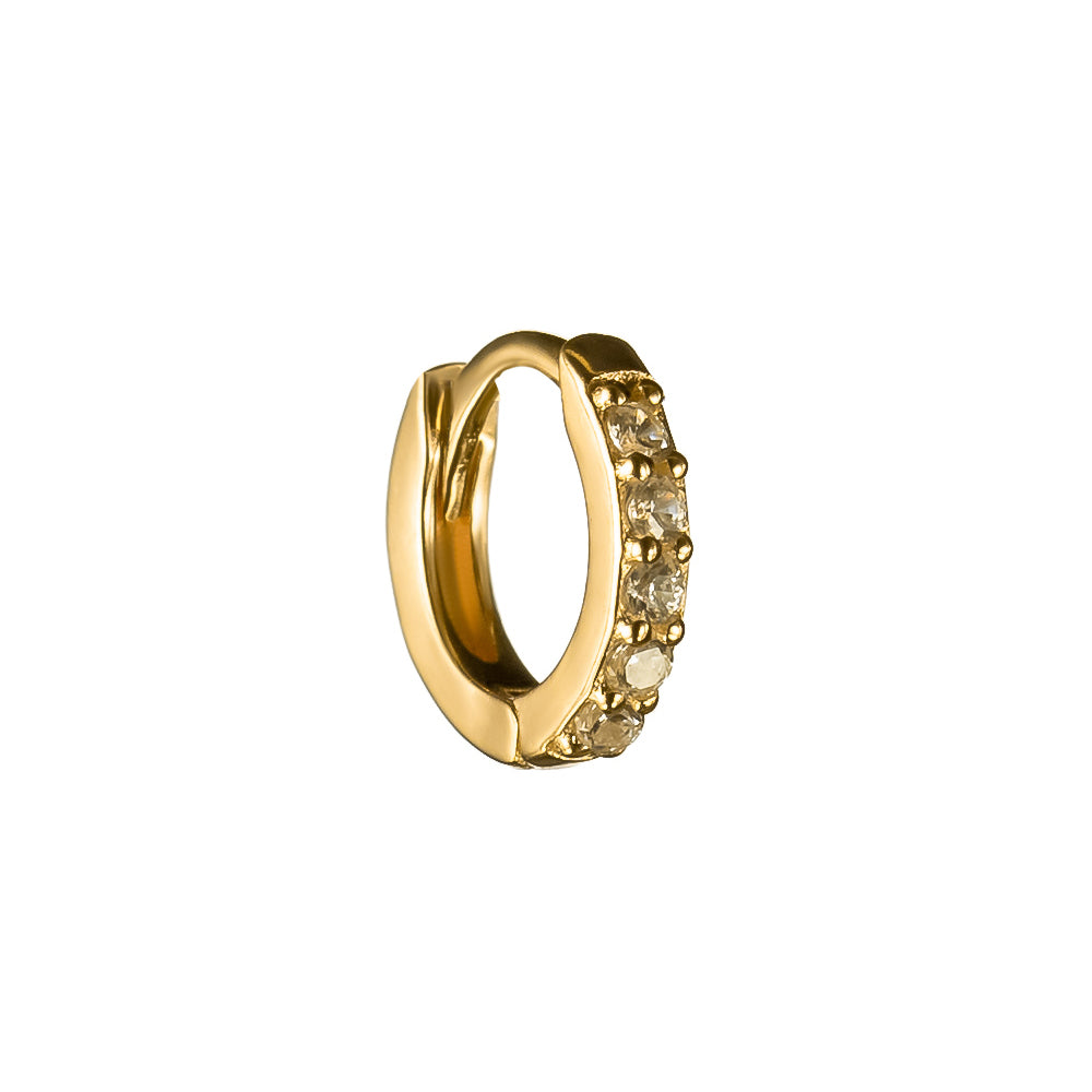 Single Gold Mini Helix Hoop
