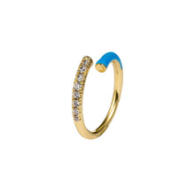 Load image into Gallery viewer, Half Aqua Moon Ring
