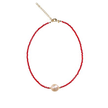 Load image into Gallery viewer, Red Pearl Necklace
