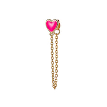 Load image into Gallery viewer, Rosy Heart Single Drop Earring
