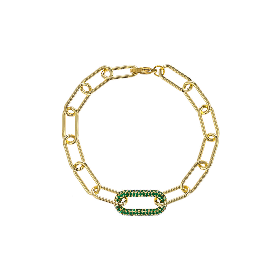 Green Rectangle Bracelet