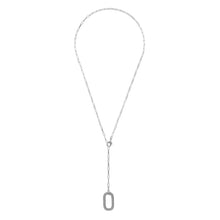 Load image into Gallery viewer, Tie Rectangle Silver Necklace
