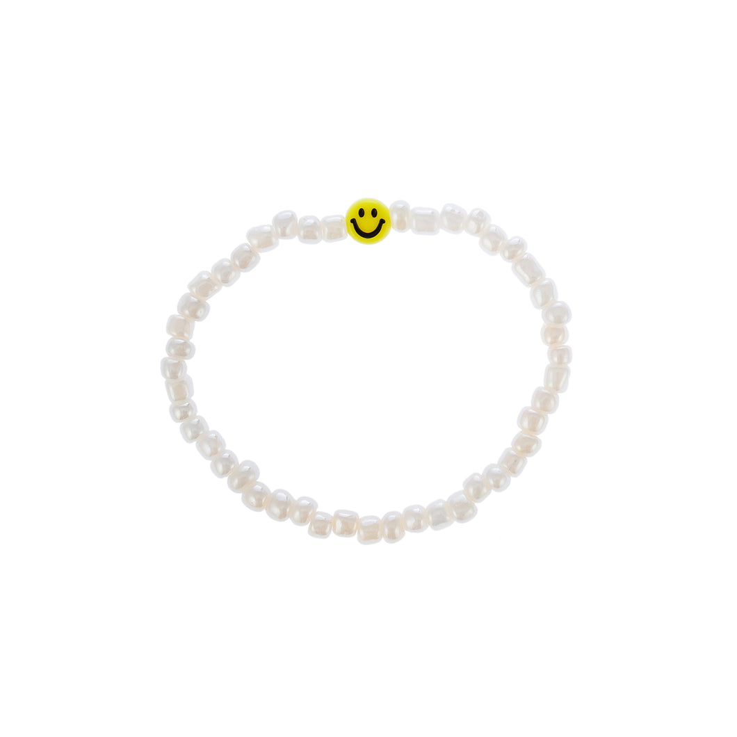 Pearly White Smiley Bracelet