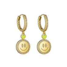 Load image into Gallery viewer, Gold Smiley Earrings
