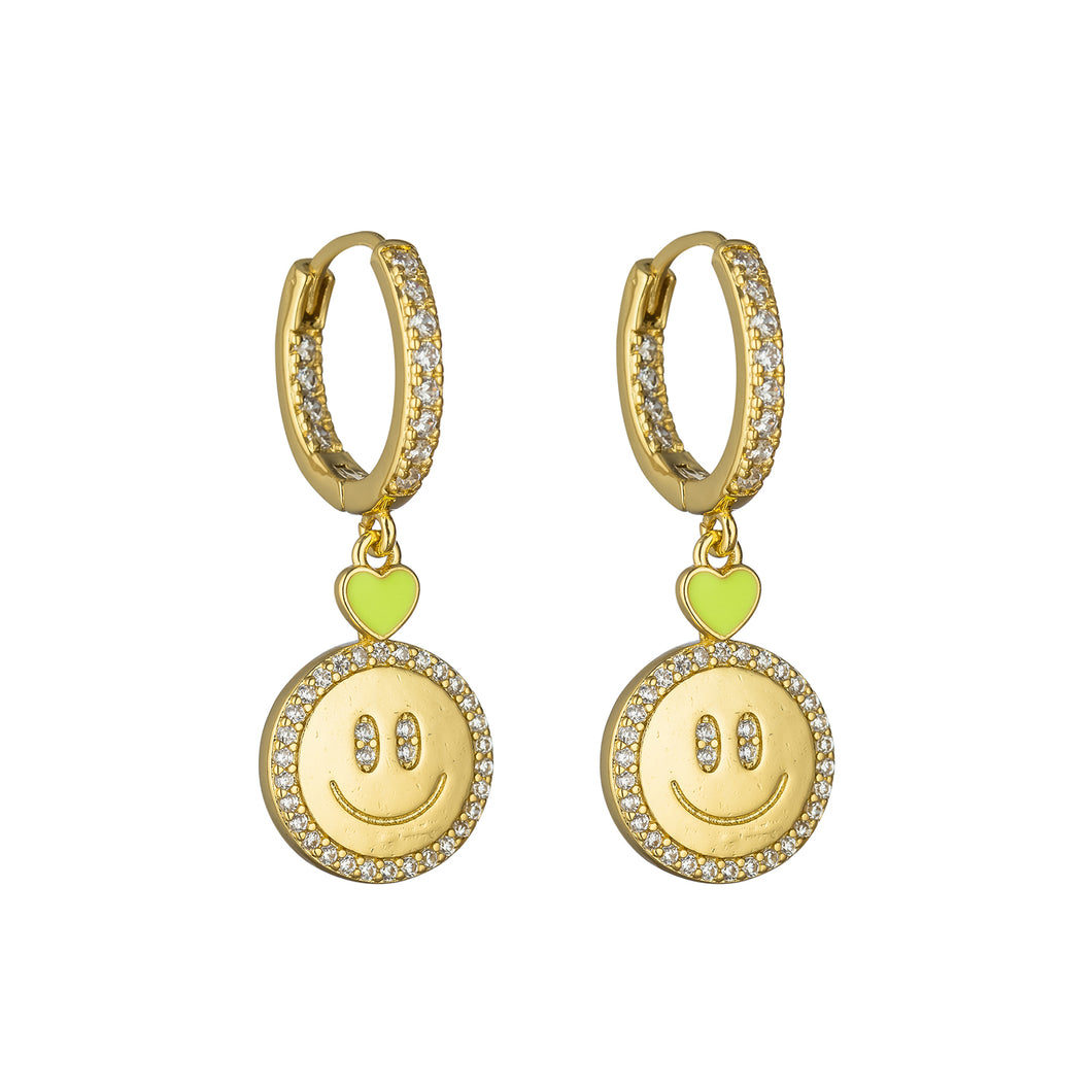 Gold Smiley Earrings