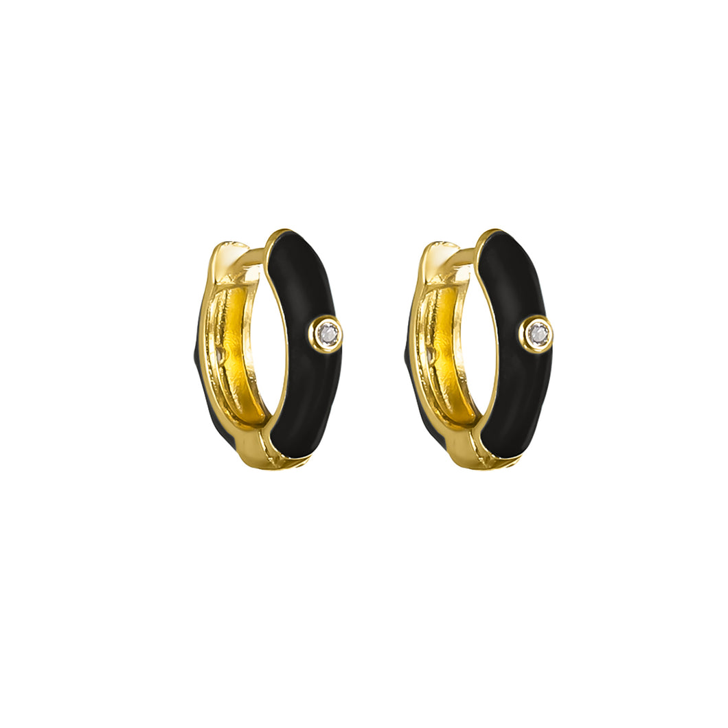 Onyx Small Hoops