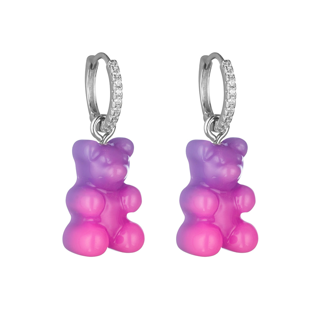 Plum Rain Gummy Bear Earrings