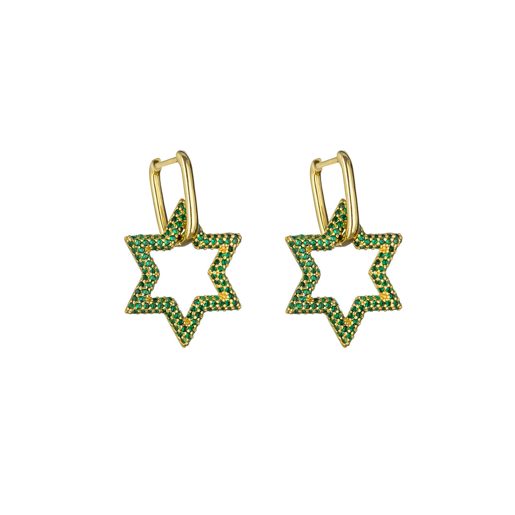 Forest Gold Star Earrings