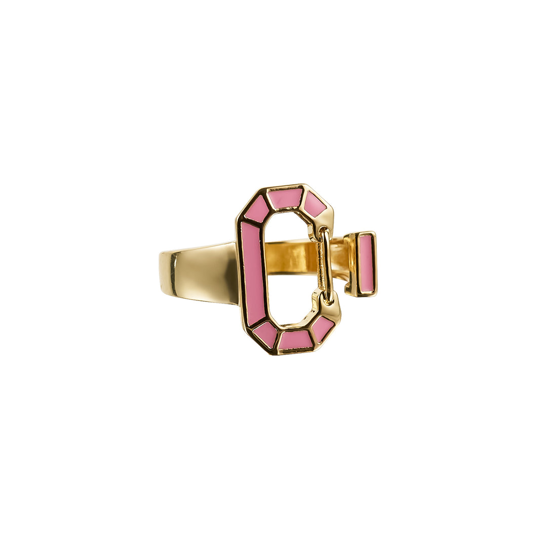 Baby Pink Rectangle Ring