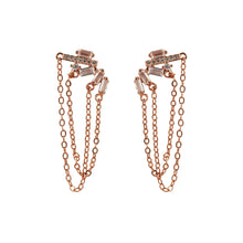 Load image into Gallery viewer, Rose Gold Crunchy Drop Earrings
