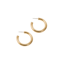 Load image into Gallery viewer, Medium Thick Gold Hoops
