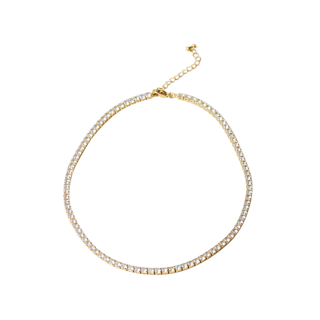 Classic Gold Tennis Necklace