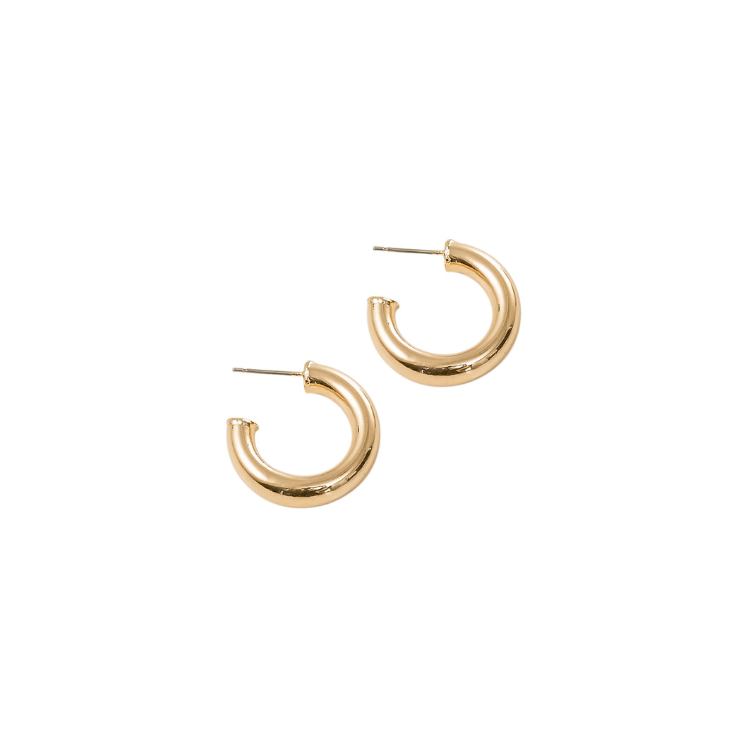 Small Thick Gold Hoops