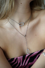 Load image into Gallery viewer, Tie Rectangle Silver Necklace
