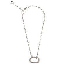 Load image into Gallery viewer, Silver Rectangle Necklace
