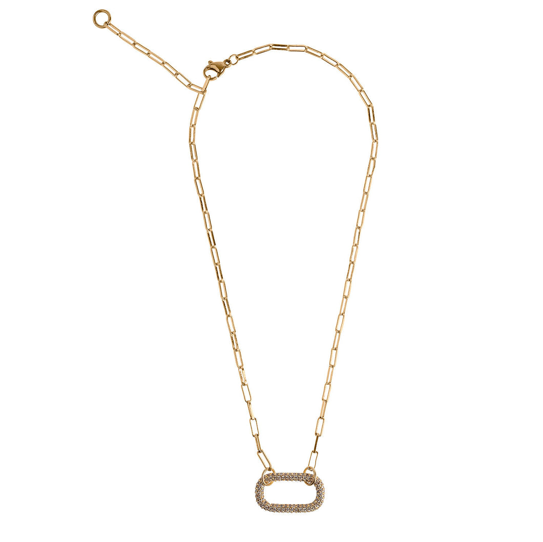 Rectangle Gold Necklace