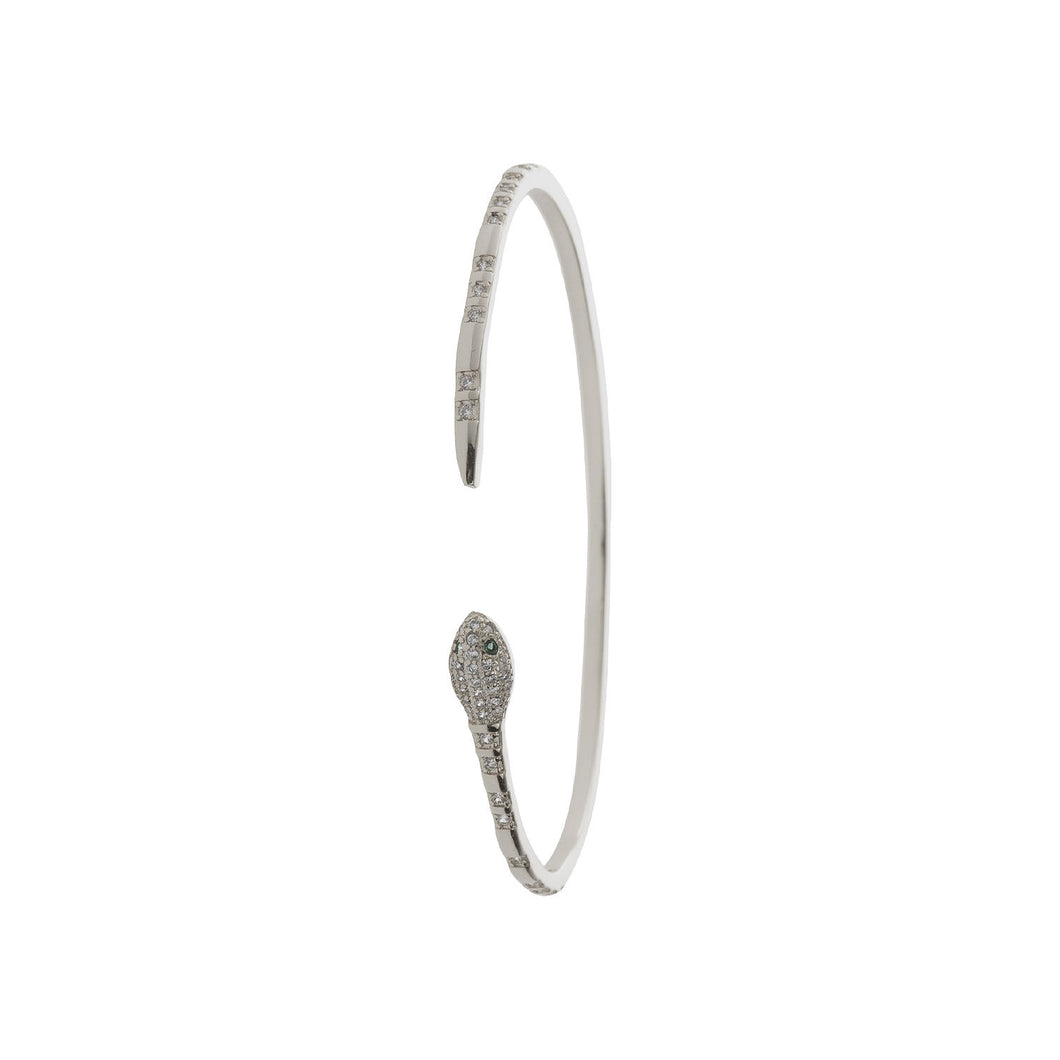 Silver Snake Cuff Bracelet