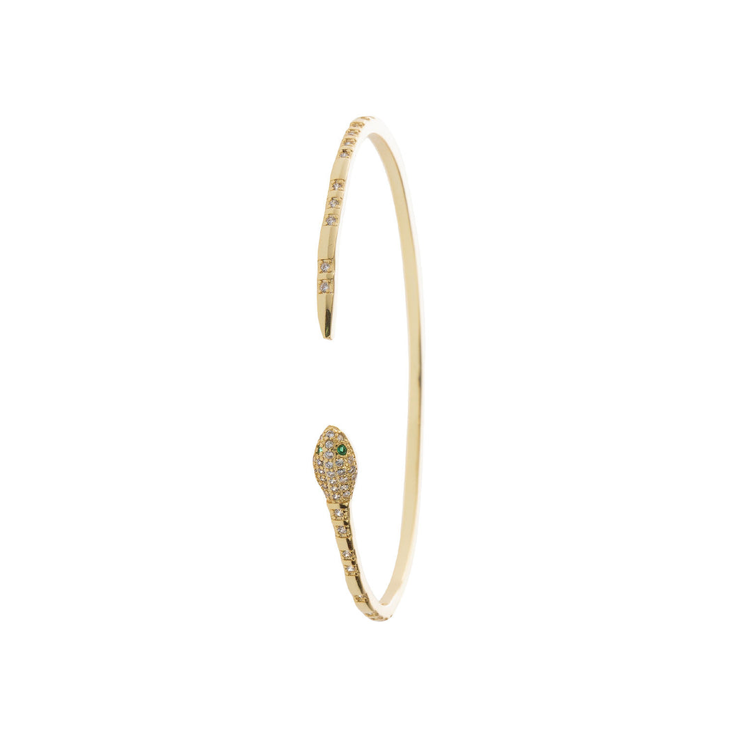 Gold Snake Cuff Bracelet