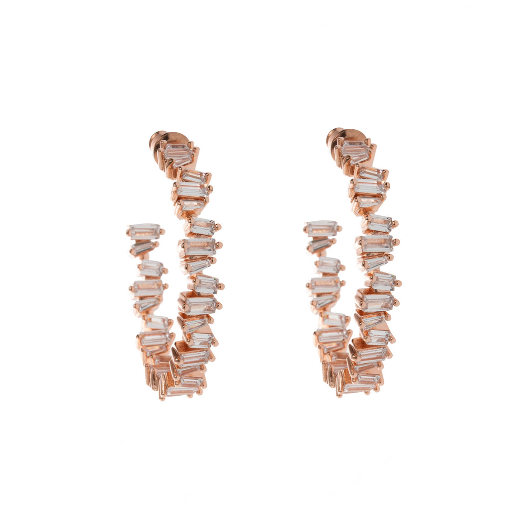 Rose Gold Crunchy Hoops