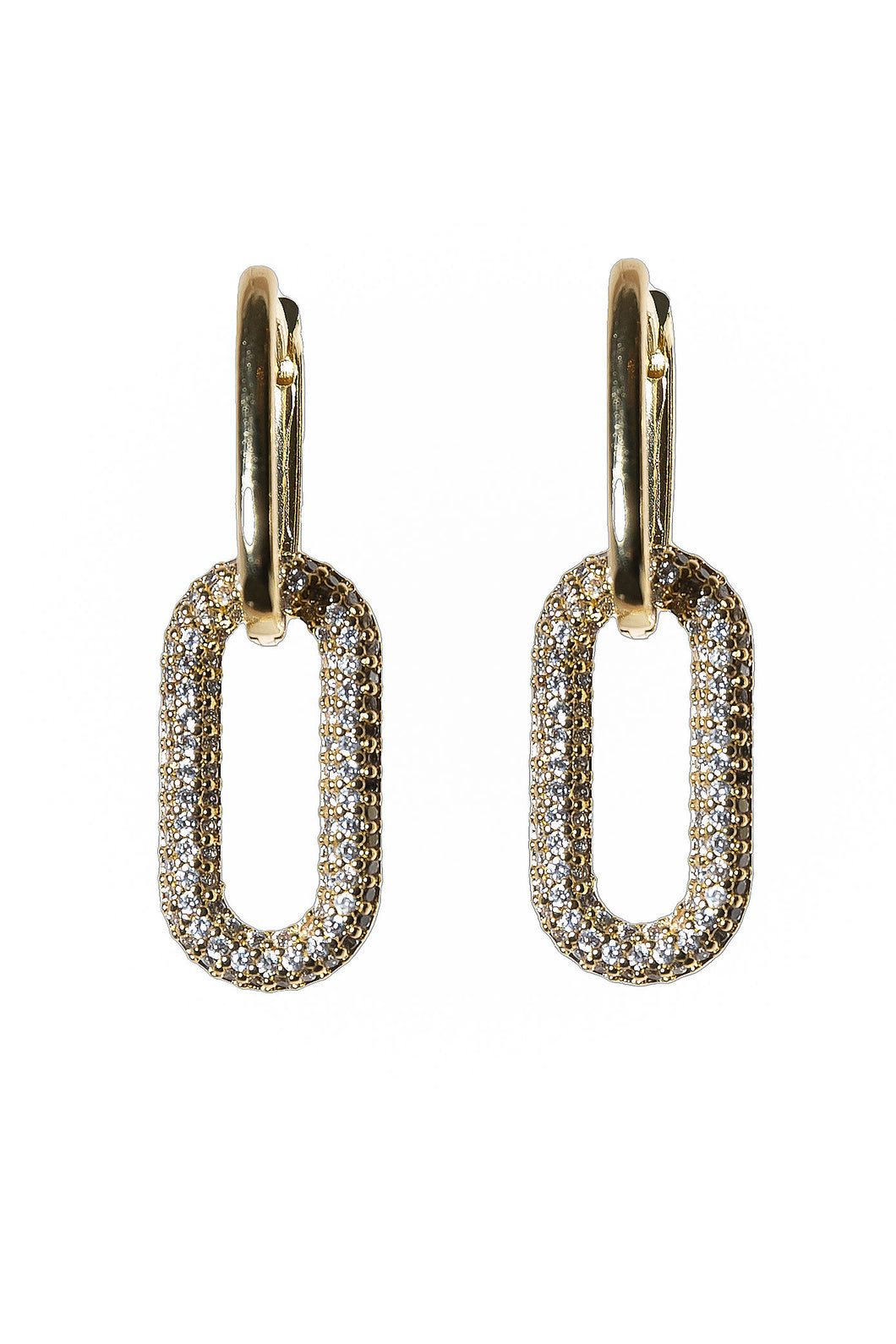 Gold Rectangle Hoops