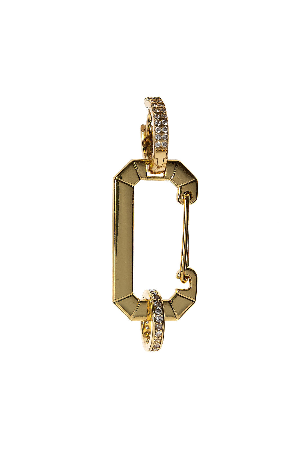 Gold-Large Rectangle Earring