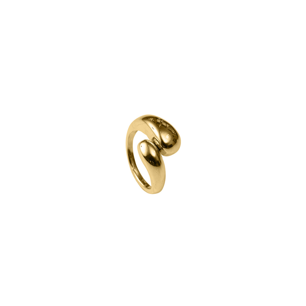 Gold Chunky Snake Ring