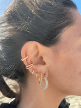 Load image into Gallery viewer, Thick Gold Zirconia Hoops
